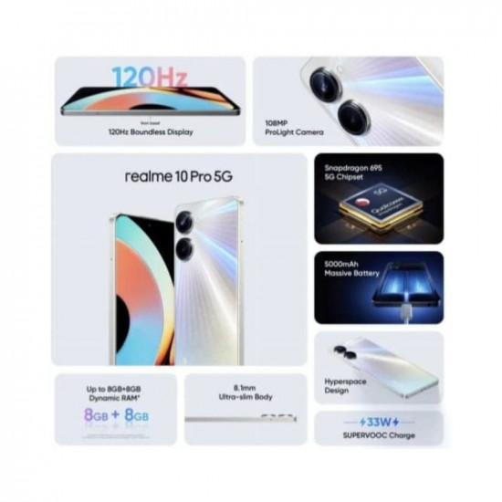 Realme 10 Pro 5G (Hyperspace, 128 GB) (6 GB RAM)