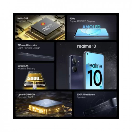 realme 10 (Rush Black, 64 GB) (4 GB RAM)