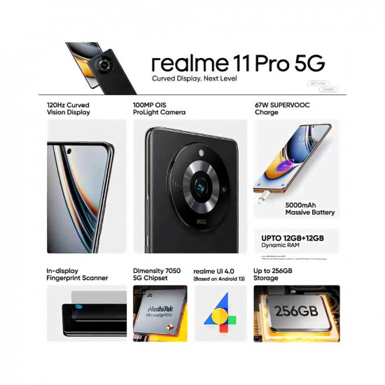 realme 11 Pro 5G Astral Black 	‎(8 GB+256 GB)