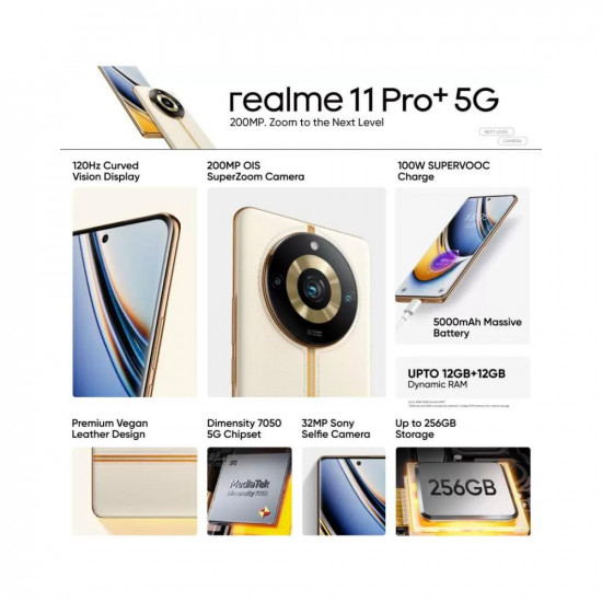 Realme 11 Pro 5G (Sunrise Beige, 128GB) (8 GB RAM)