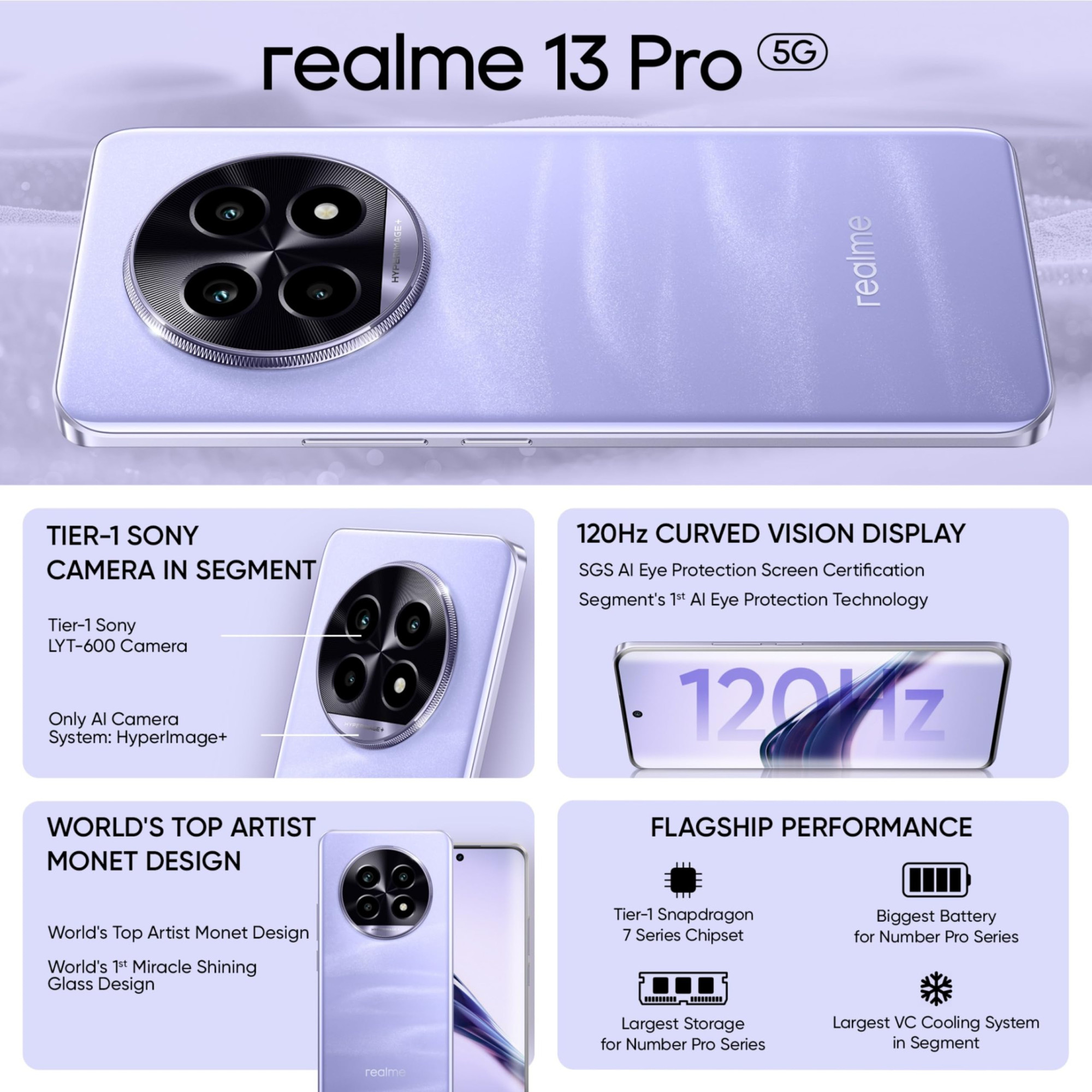 realme 13 Pro 5G Monet Purple8GB128GB