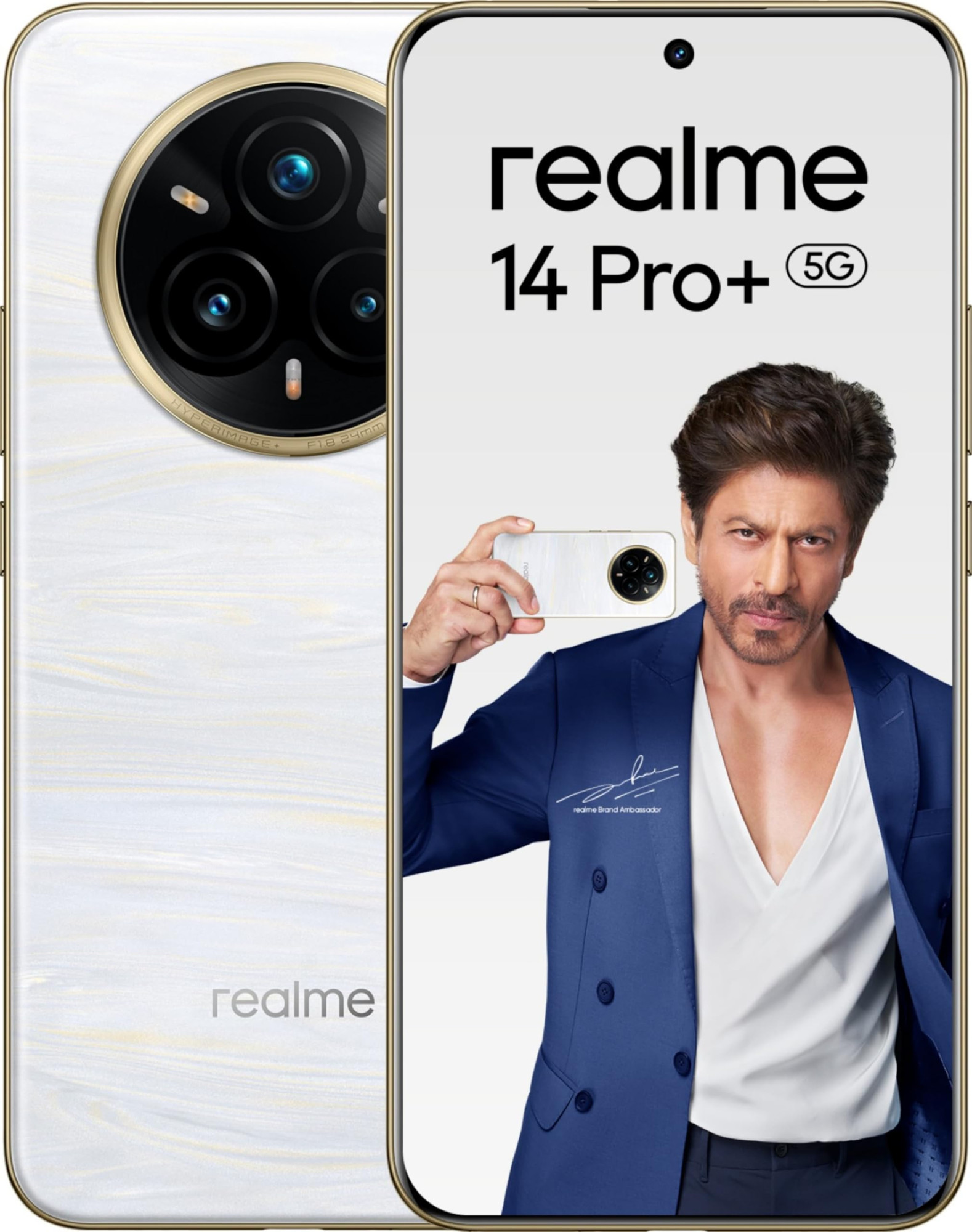 realme 14 Pro 5G Pearl White 12GB RAM 512GB Storage  683 Curved AMOLED Display  50MP Sony IMX896 OIS  50MP Periscope