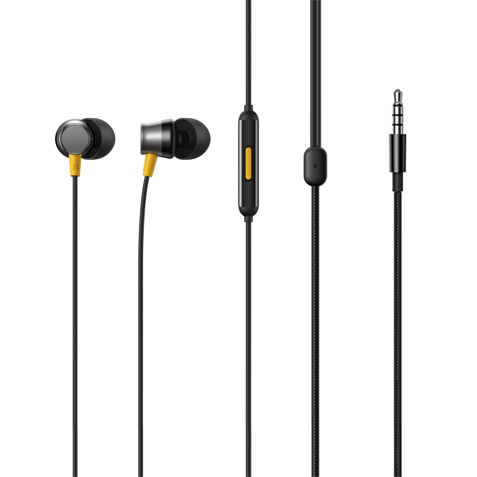 realme Buds 3 35 mm Wired Earphones with Mic Black