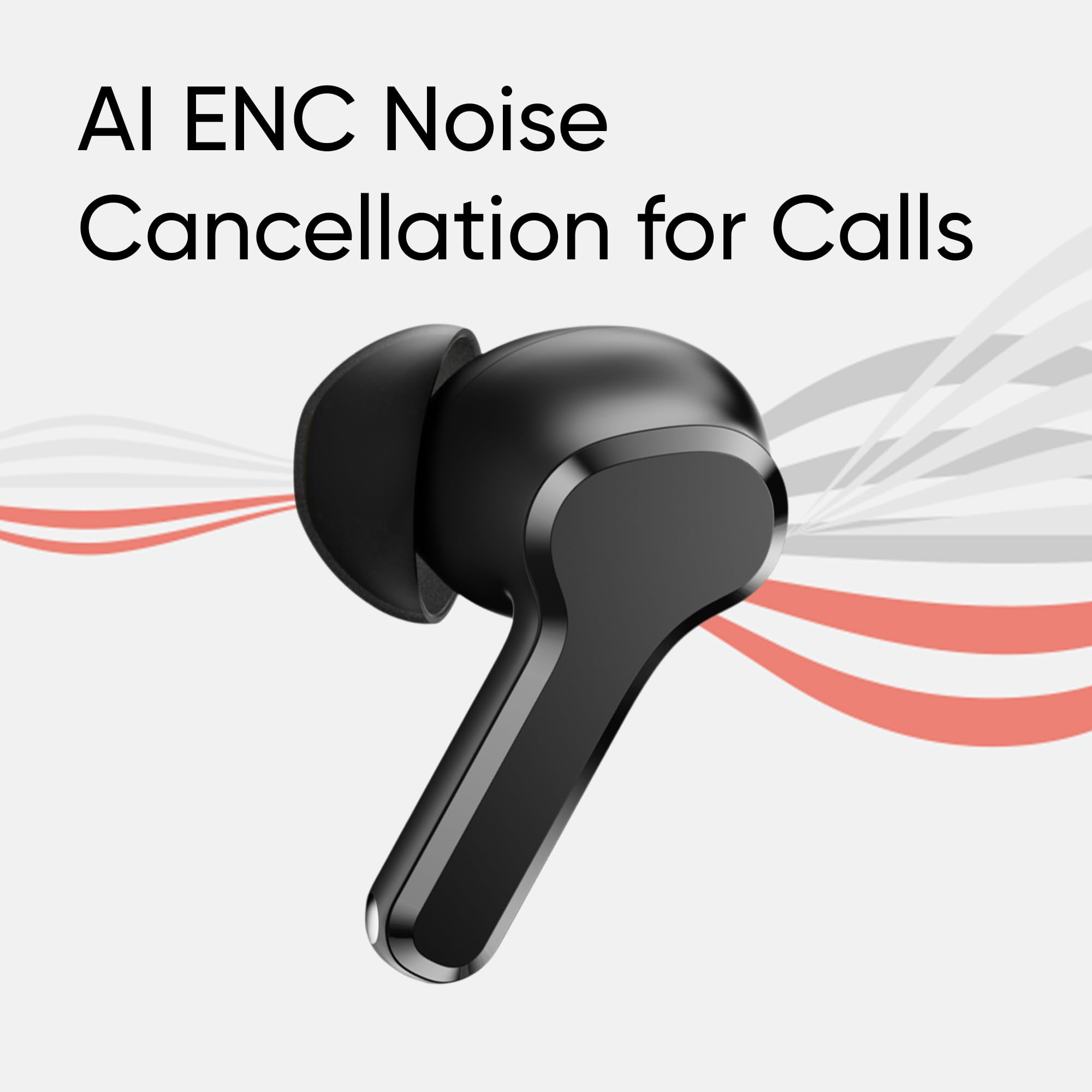 realme Buds T110 Bluetooth Truly Wireless in Ear Earbuds with mic AI ENC for Calls Google Fast Pair 38 Hours Total Playback with Fast Charging and Low Latency Gaming Mode Punk Black