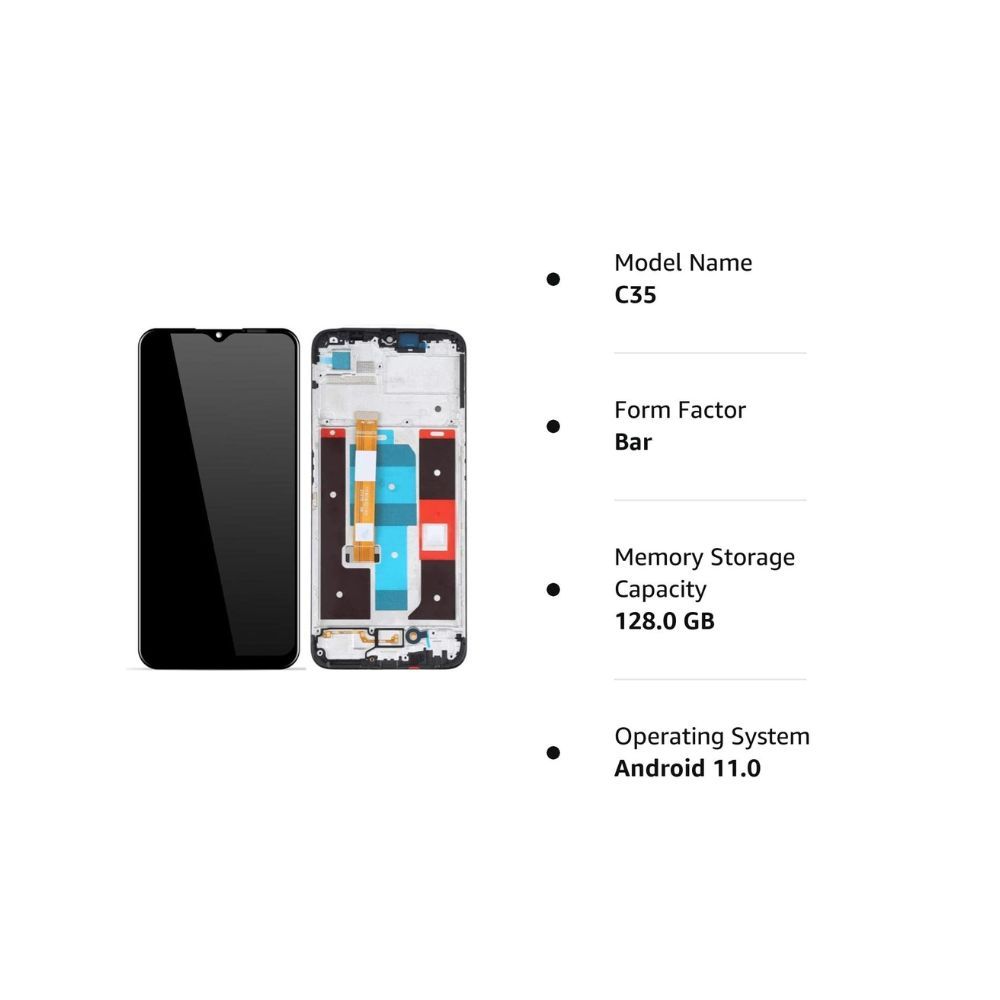 realme C35 (Glowing Black, 4GB RAM, 128GB Storage)