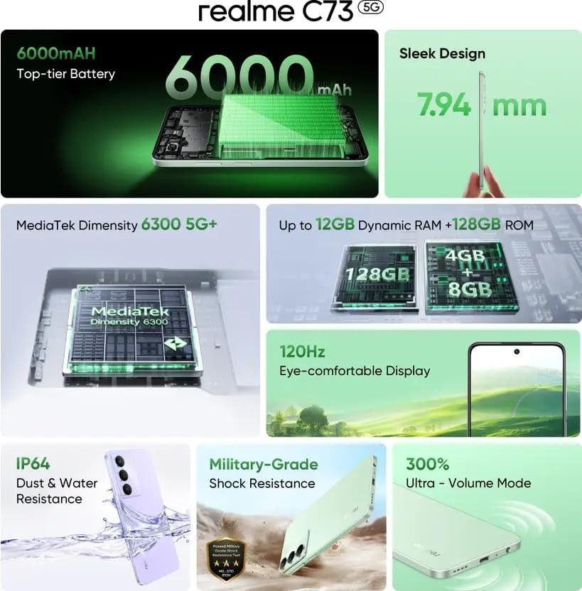 realme C73 5G Jade Green 128 GB 4 GB RAM