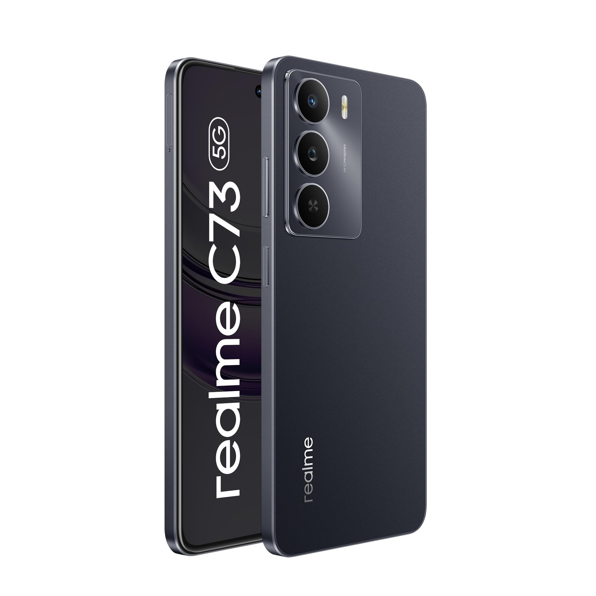 realme C73 5G Smartphone 4128GB Onyx Black 667-inch Screen 120Hz Display6000mAh Battery 40MP Camera MediaTek Dimensity 6300 Processor IP64