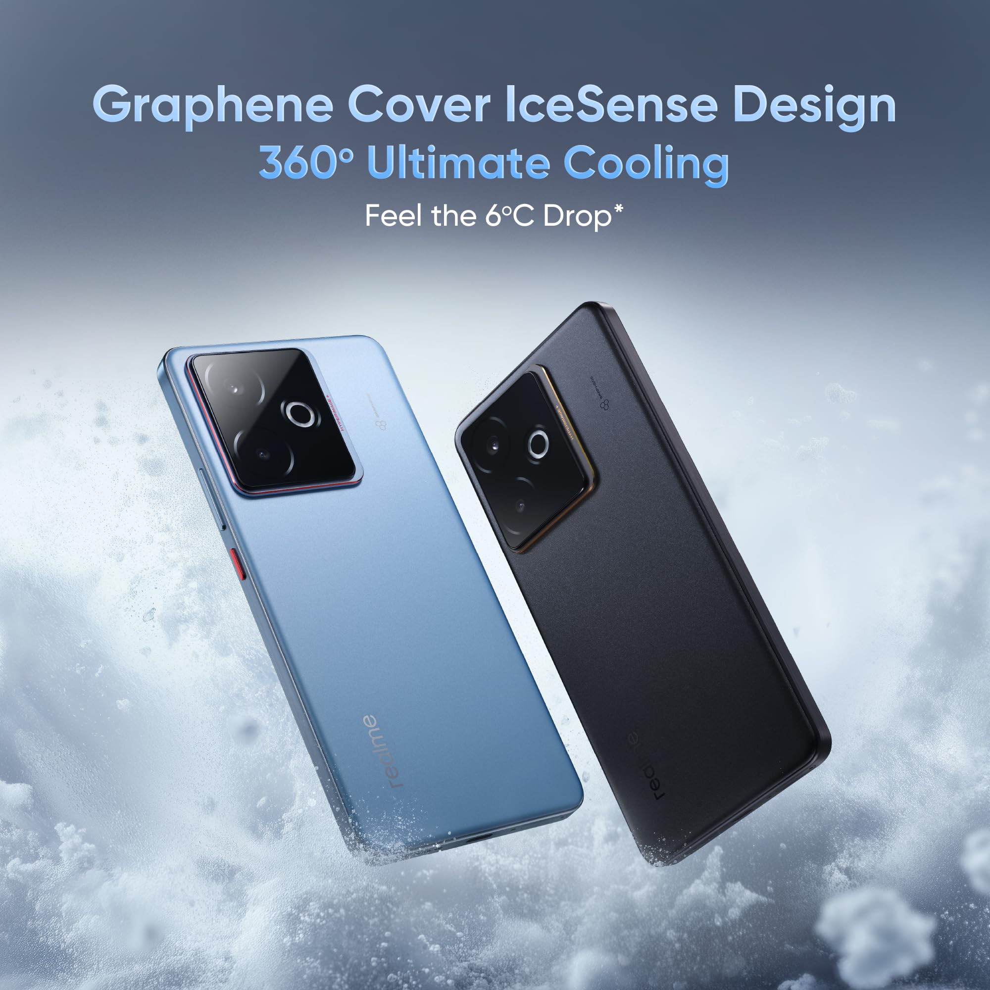 realme GT 7T IceSense Blue12GB256GB MediaTek D8400 MAX  Strongest Battery Combo 7000mAh  120W  AI 4K 60FPS Travel Camera  360 Cooling IceSense Design with Graphene  6000 nits Display
