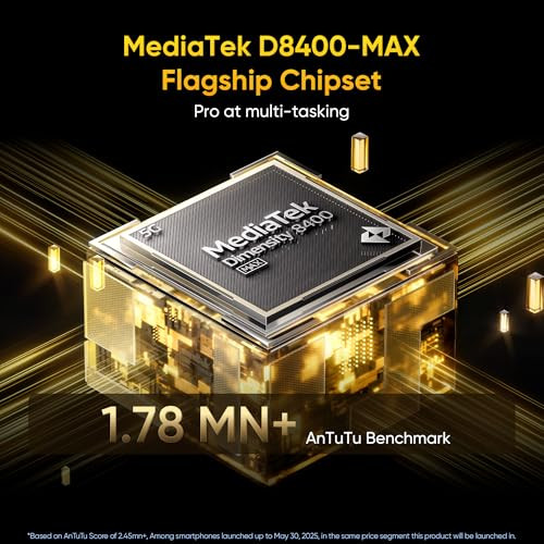 realme GT 7T IceSense Blue12GB512GB  MediaTek D8400 MAX  Strongest Battery Combo 7000mAh  120W  AI 4K 60FPS Travel Camera  360 Cooling IceSense Design with Graphene  6000 nits Display