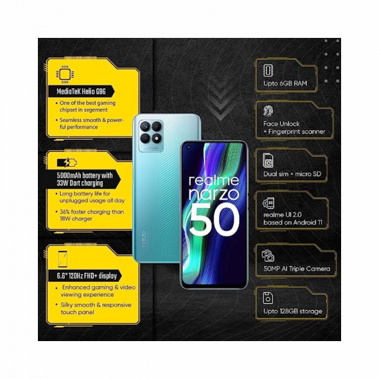 realme Narzo 50 (Speed Blue, 128 GB)  (6 GB RAM)