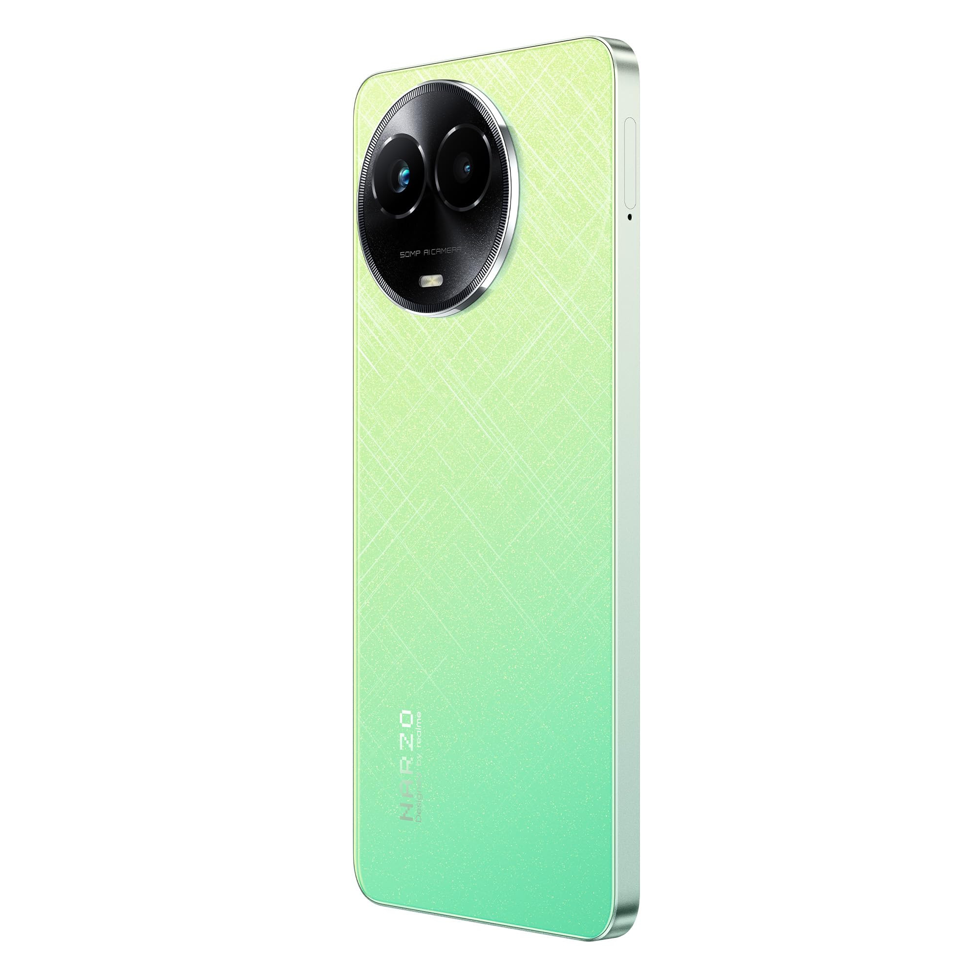 realme narzo 60X 5G Stellar Green 4GB 128GB Storage Up to 2TB External Memory  50 MP AI Primary Camera  Segments only 33W Supervooc Charge