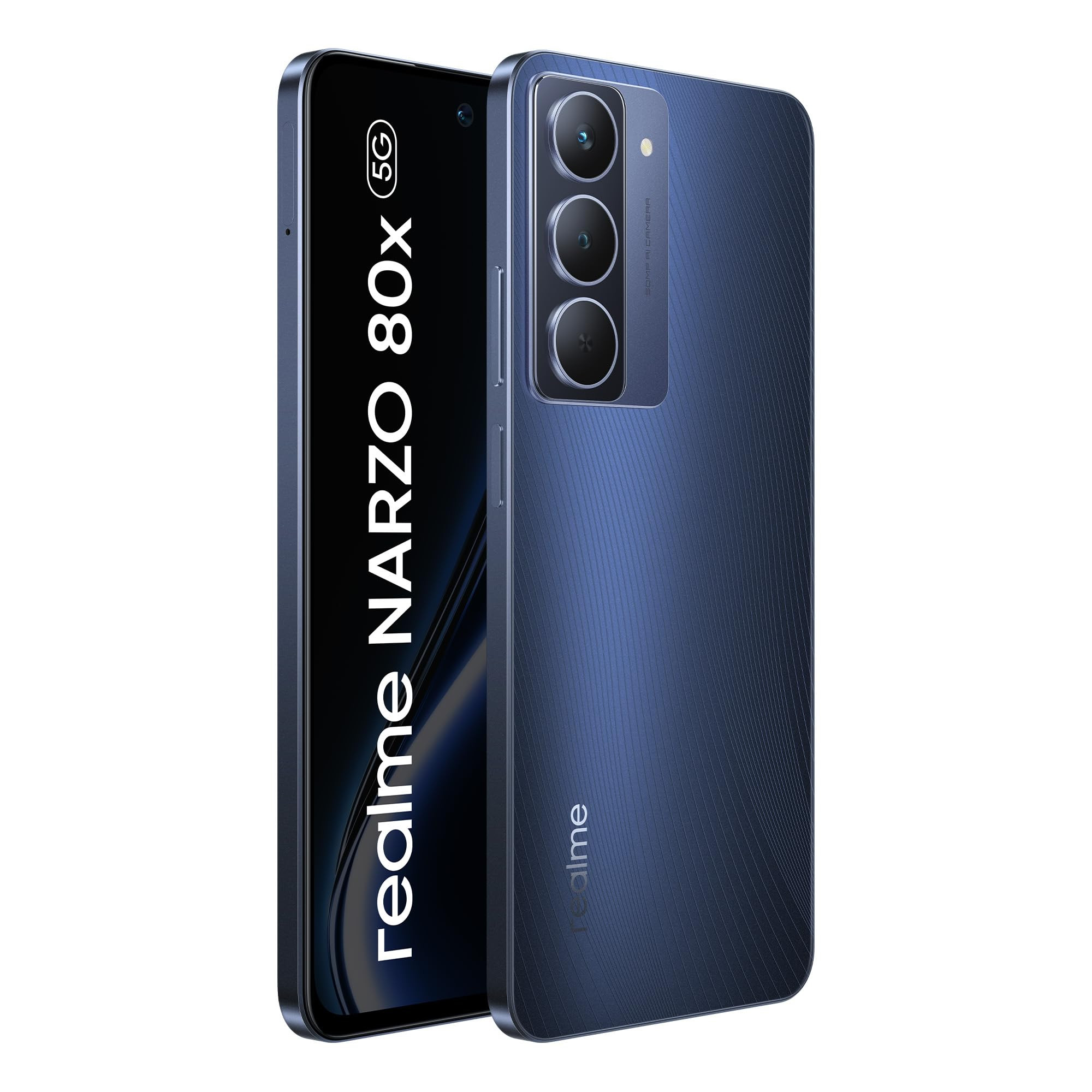 realme NARZO 80x 5G Deep Ocean8GB128GB   Dimensity 6400 5G Chipset  6000mAh Long-Lasting Battery  45W Fast Charge  120Hz Eye Comfort Display  IP69 Top-Tier Waterproof