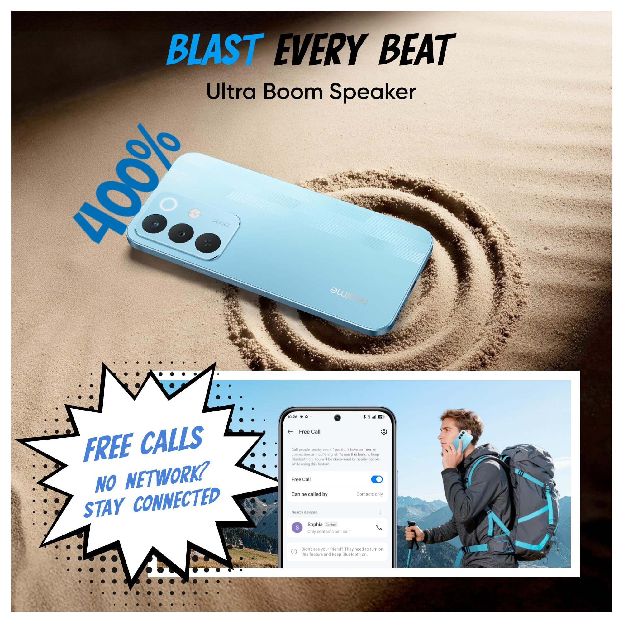 realme NARZO 90x 5G Flash Blue 2026 6GB128GB 7000mAh 60W Biggest Battery Fastest Charging in the Segment 144Hz Bright Display Sony 50MP AI Rear Camera 400 Ultra Boom Speaker