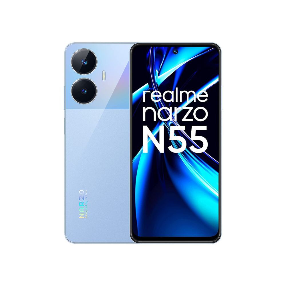 realme narzo N55 (Prime Blue, 4GB+64GB) 33W Segment Fastest Charging | Super High-res 64MP Primary AI Camera