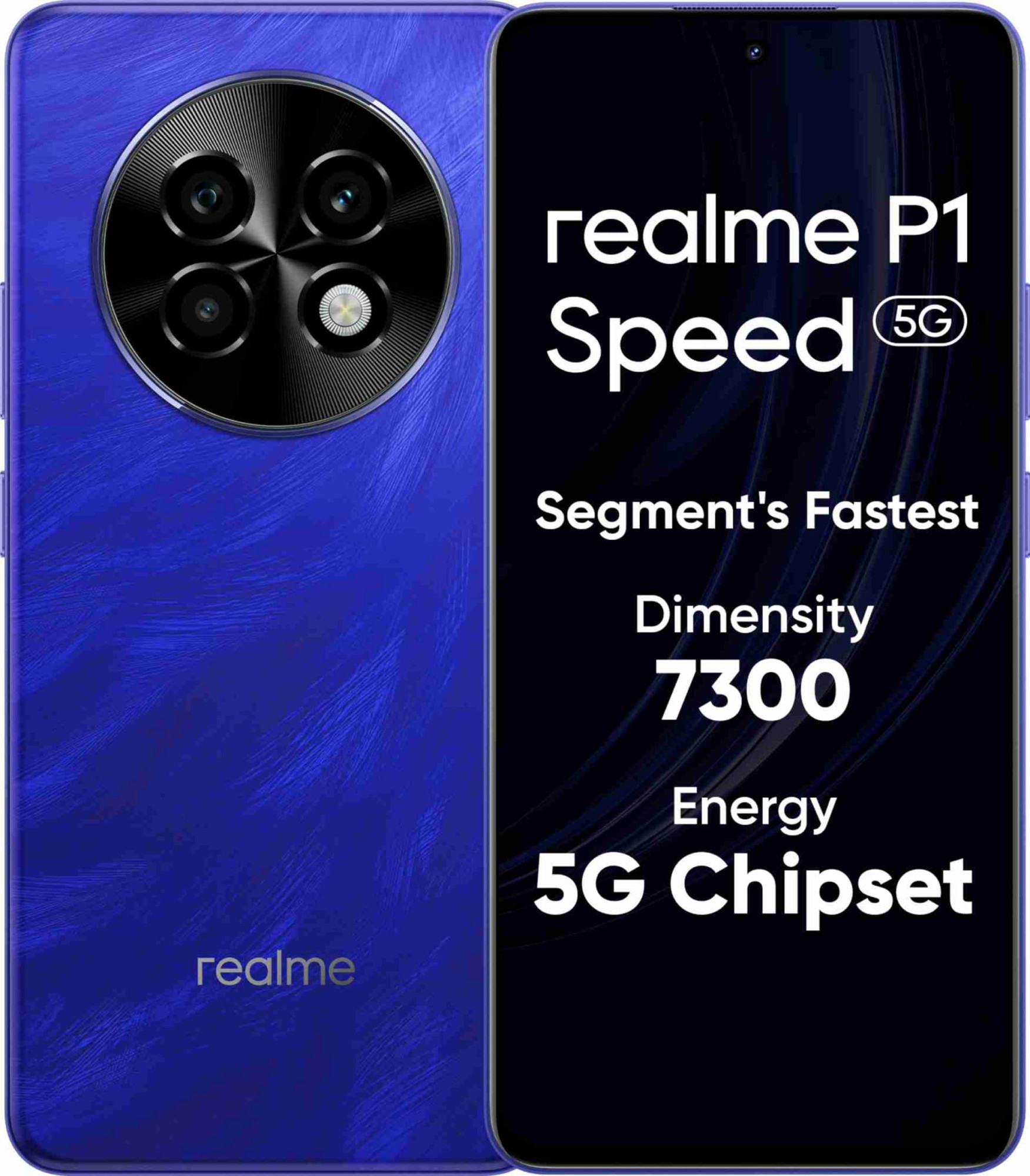 realme P1 Speed 5G Brushed Blue 12GB RAM 256GB Storage 24GB DRAM  Expandable Upto 2TB  667 Full HD Display  50MP  2MP Rear Camera  16MP Front Camera  Dimensity 7300 Energy Processor
