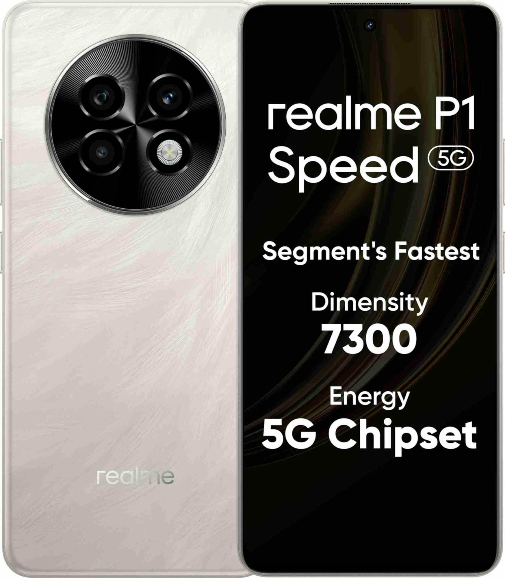 realme P1 Speed 5G Textured Titanium 8GB RAM 128GB Storage  16GB DRAM  Expandable Upto 2 TB  667 Full HD Display  50MP  2MP  16MP Front Camera  Dimensity 7300 Energy Processor
