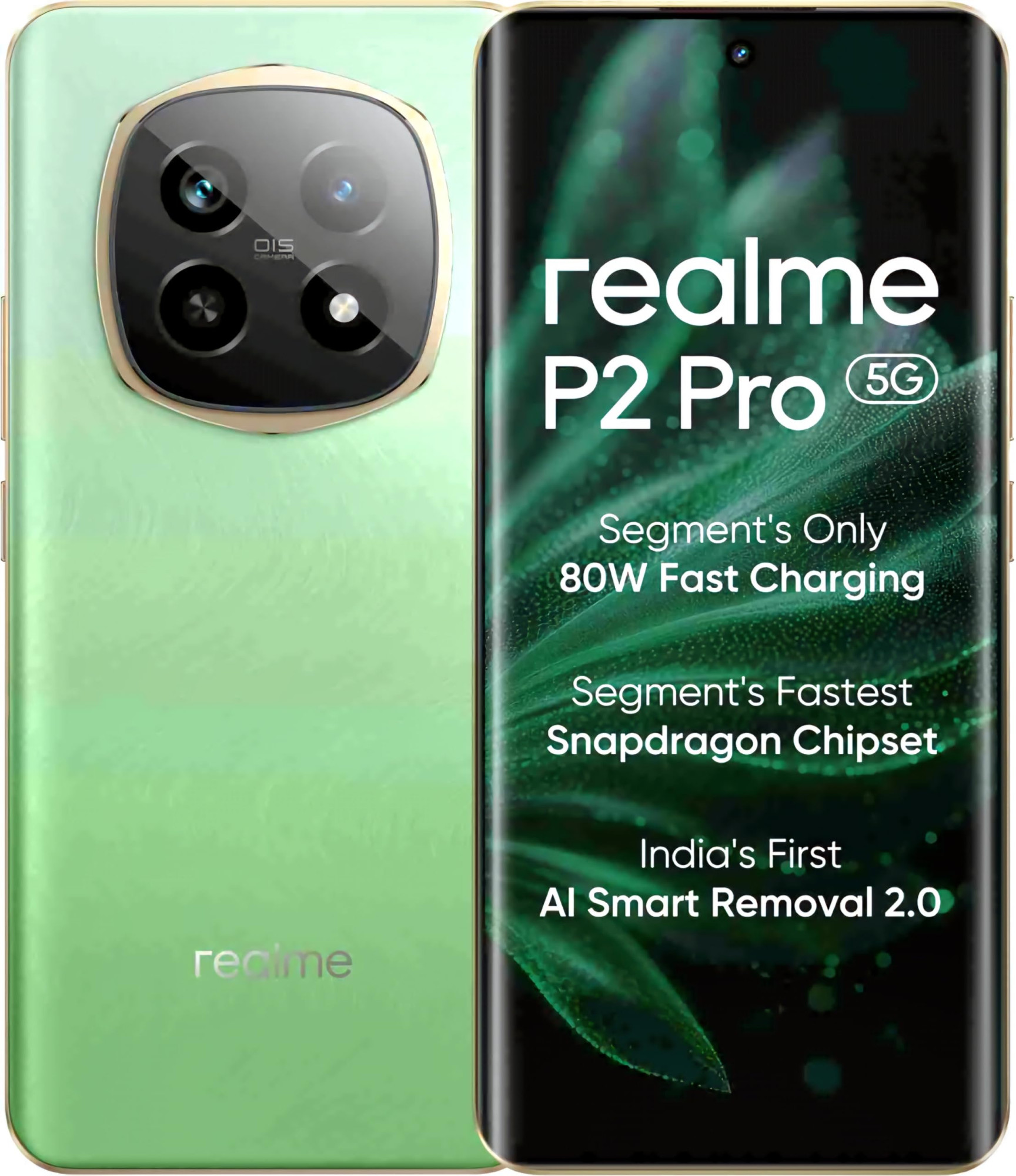 realme P2 Pro 5G Parrot Green 12 GB RAM 256GB Storage  Up to 24GB Dynamic RAM  67 Curved Display  7s Gen2 Processor  4500 mm VC Cooling System  Sony LYT-600 OIS Camera  80 W Fast Charging