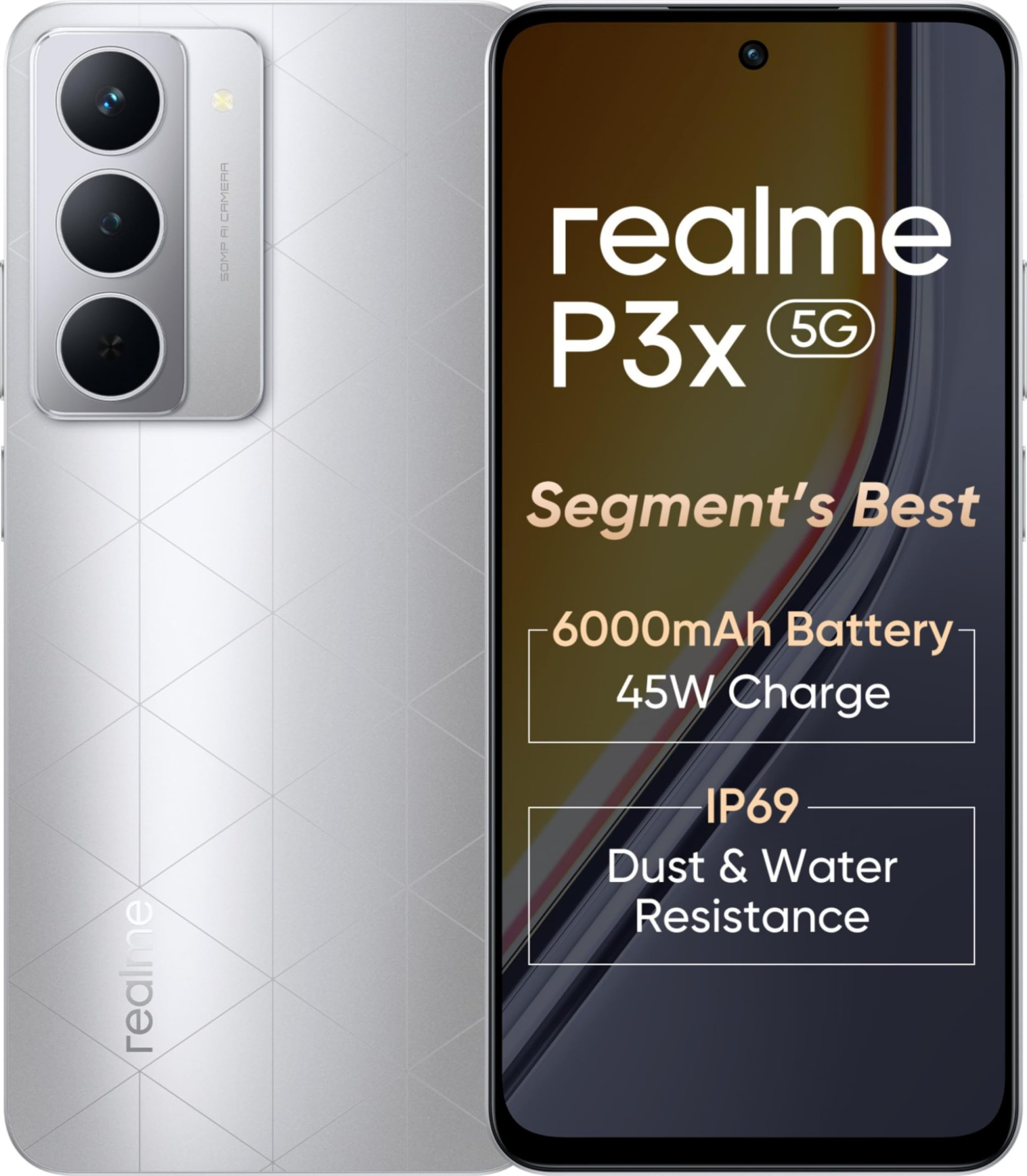 realme P3x 5G Lunar Silver 6 GB RAM  128GB Storage