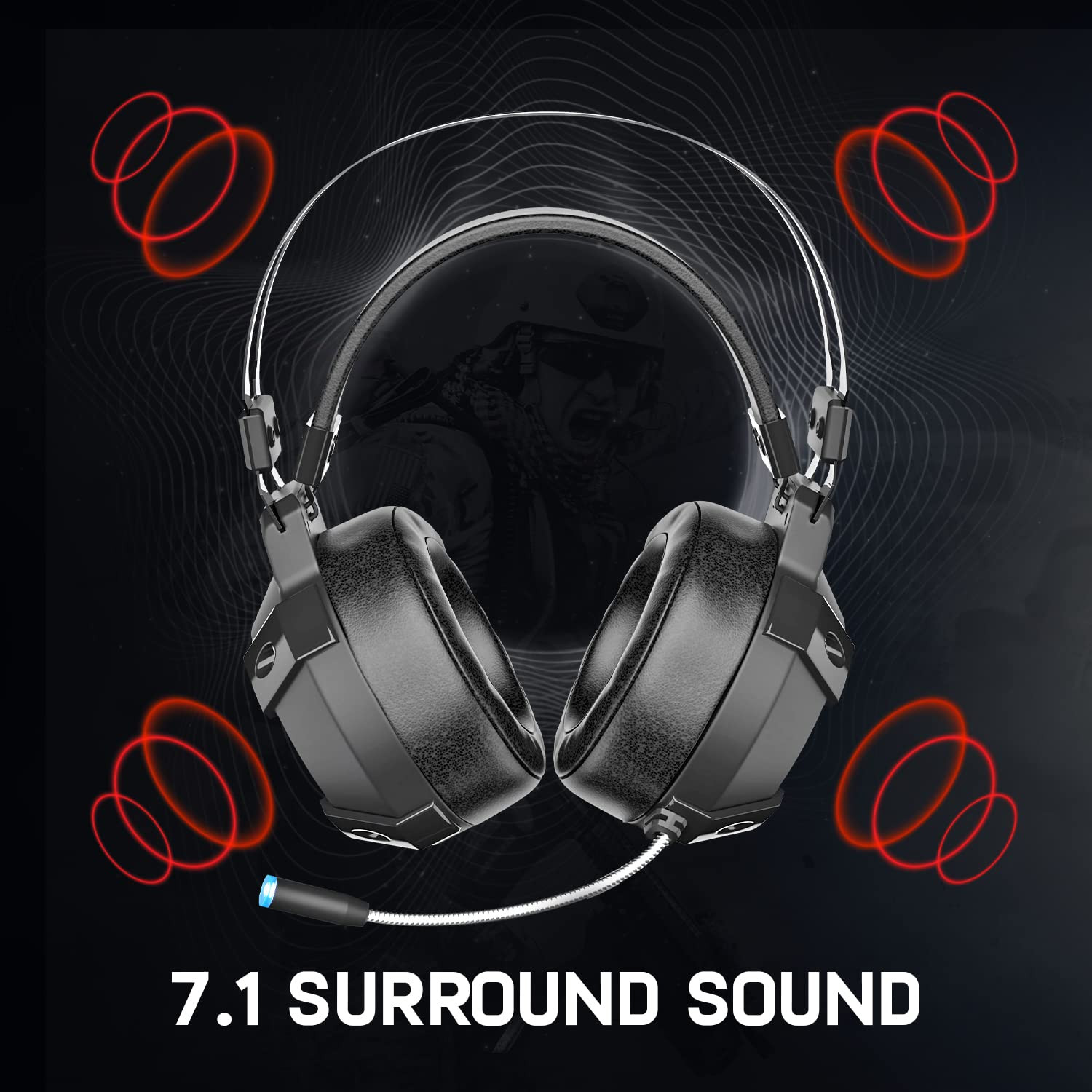 Redgear Cosmo 7 1 USB Gaming Wired Over Ear Headphones with Mic