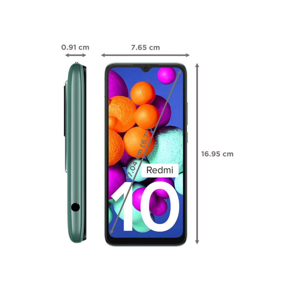 Redmi 10 (128GB ROM, 6GB RAM, Caribbean Green)