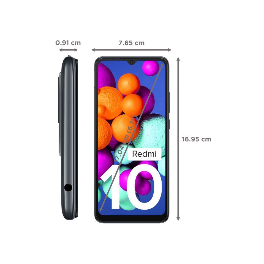 Redmi 10 (128GB ROM, 6GB RAM, Midnight Black)