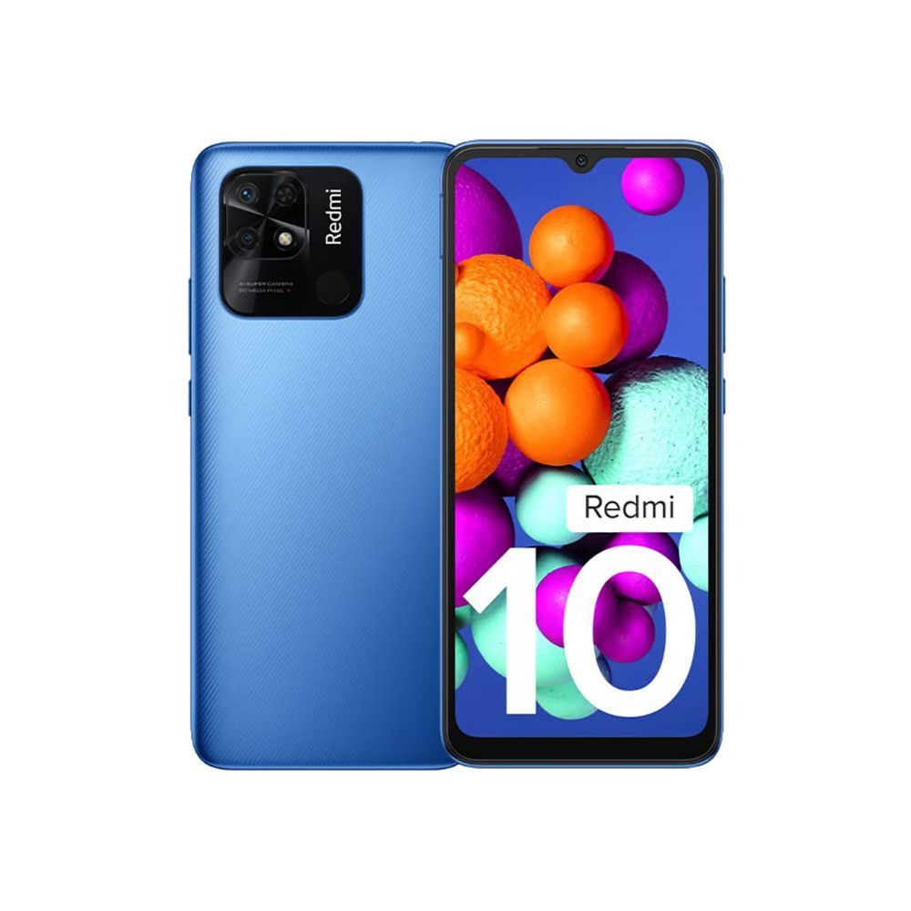 Redmi 10 (128GB ROM, 6GB RAM, MZB0B6PIN, Pacific Blue)