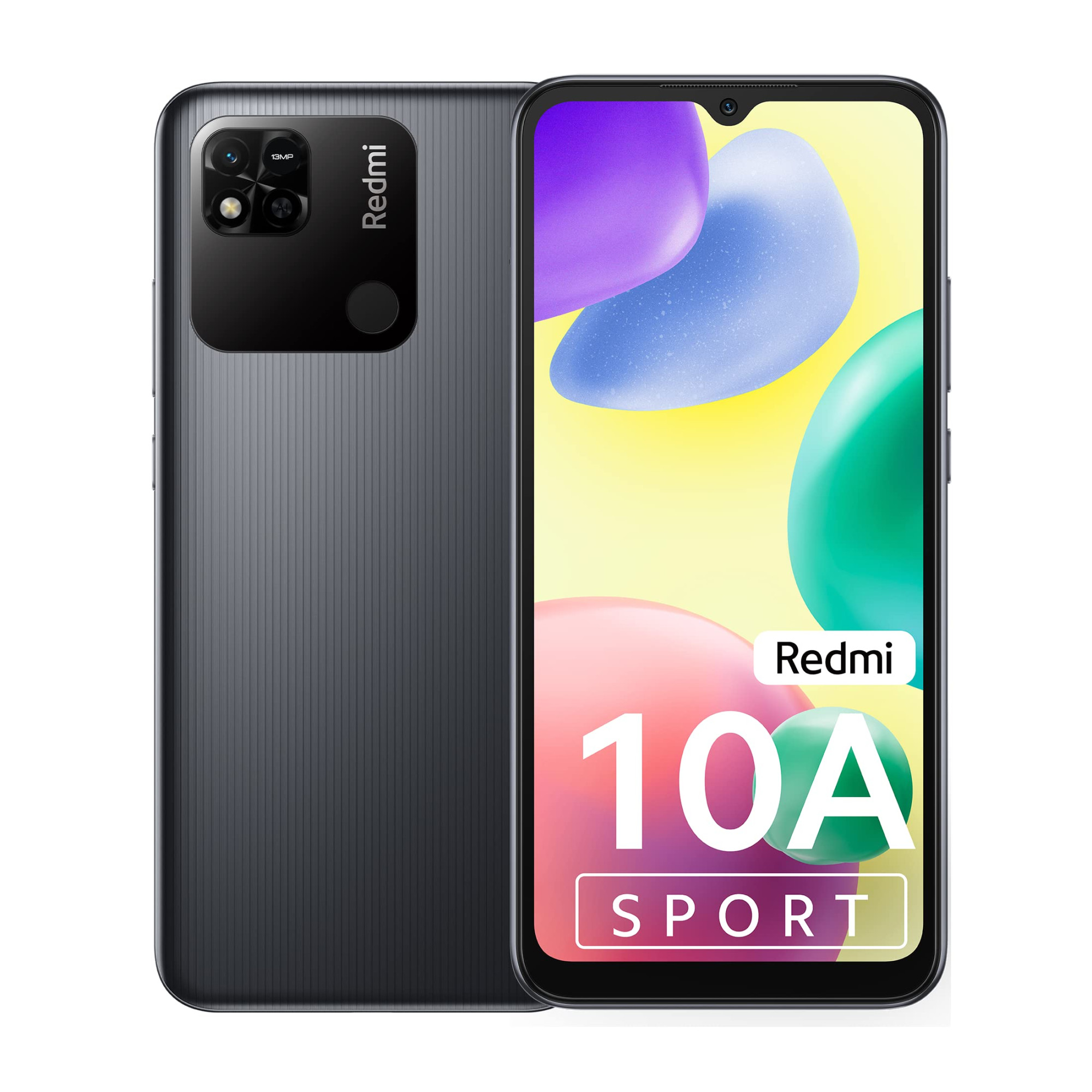 Redmi 10A Sport Charcoal Black 6GB RAM 128GB Storage  2 Ghz Octa Cor Helio G25  5000 mAh Battery  Finger Print Sensor  Upto 8GB RAM with RAM Booster