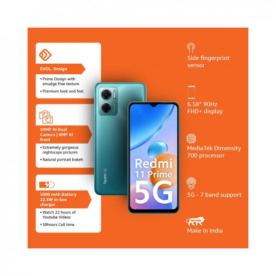 Redmi 11 Prime 5G 6+128 Thunder Black