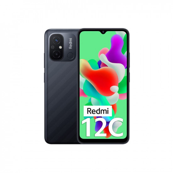 Redmi 12C (Matte Black, 4GB RAM, 64GB Storage)