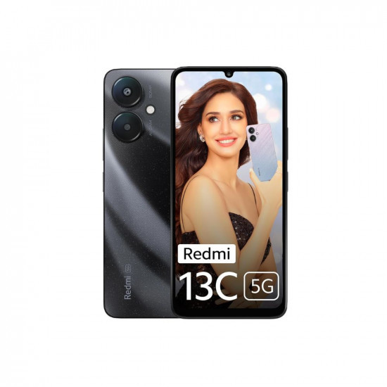 Redmi 13C (Stardust Black, 6GB RAM, 128GB Storage) | Powered by 4G MediaTek Helio G85 | 90Hz Display | 50MP AI Triple Camera