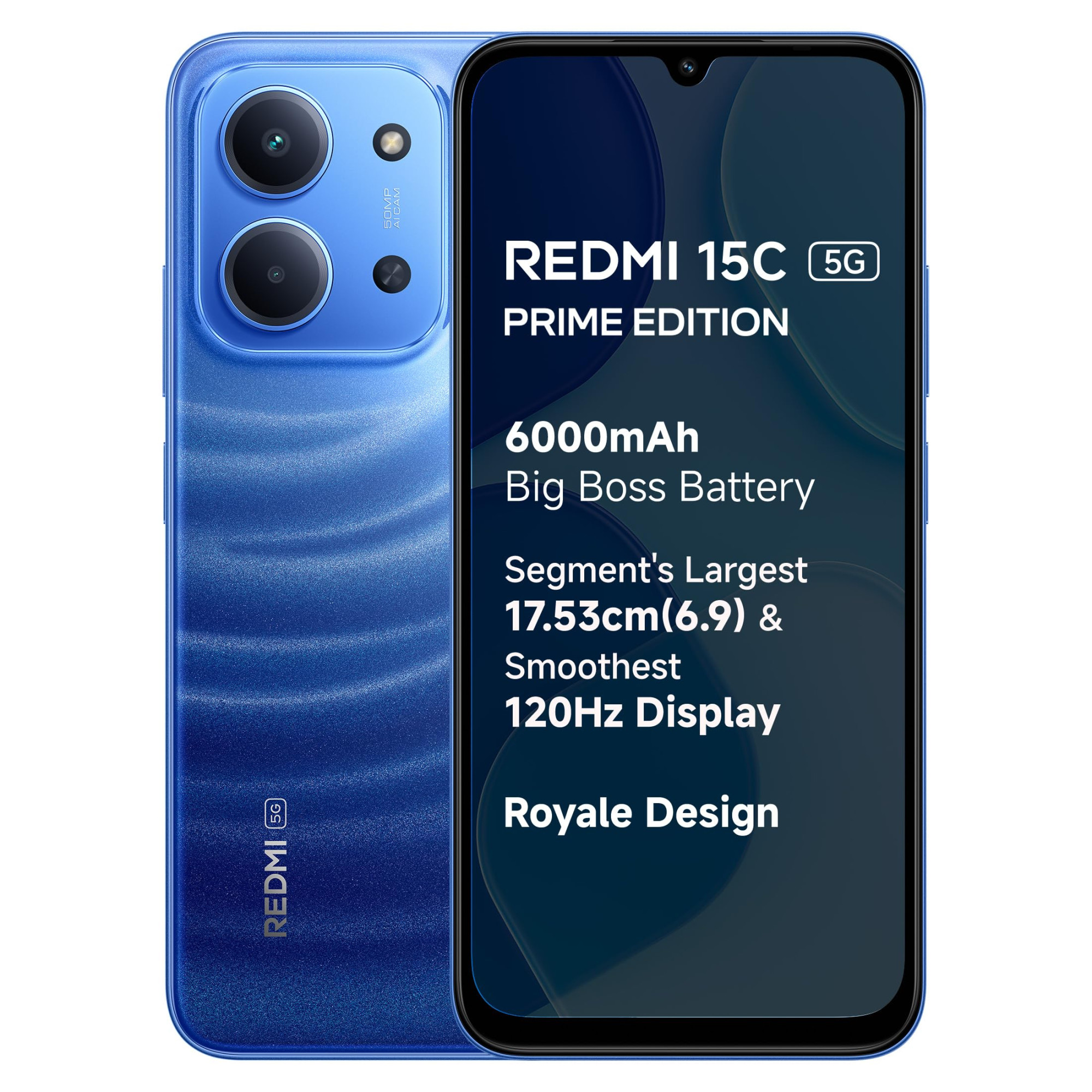 Redmi 15C 5G Prime Edition 6 GB RAM 128 GB Storage Moonlight Blue