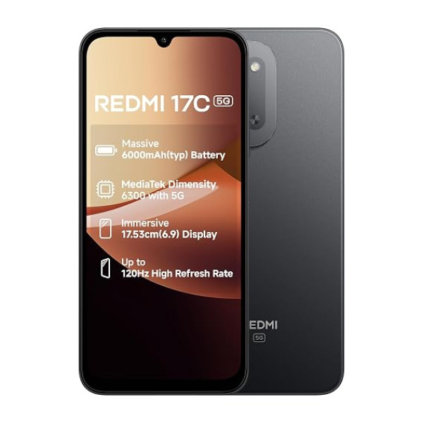 Image of Redmi 17C 5G (Dark Night, 4GB RAM, 128GB Storage)