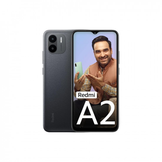 Redmi A2 (Classic Black, 4GB RAM, 64GB Storage) | Powerful Octa Core G36 Processor | Upto 7GB RAM
