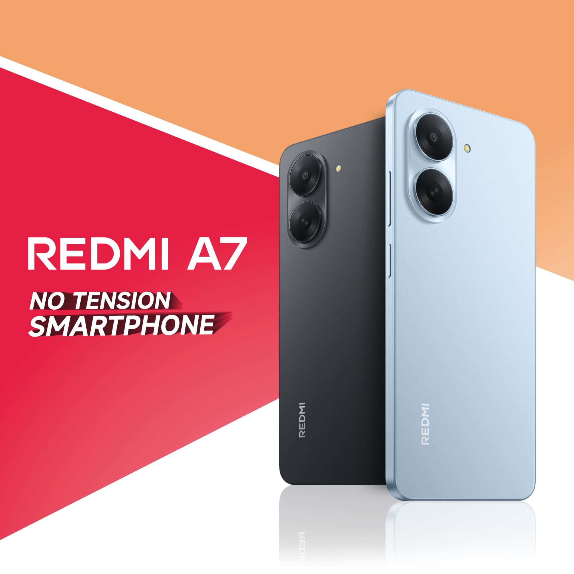REDMI A7 4G Sky Blue 3 GB RAM 64GB Storage Large 1748cm 688 Smooth 120Hz Display 5200mAh 2-Day Battery Royale Design Charger in the Box