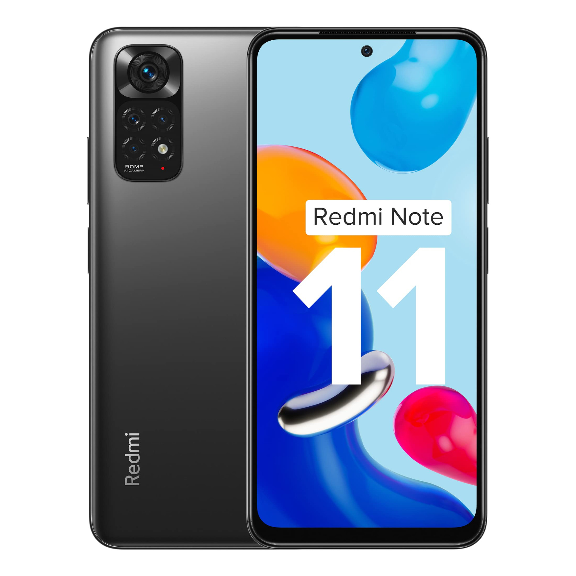 Redmi Note 11 Space Black 6GB RAM 128GB Storage90Hz FHD AMOLED Display  Qualcomm Snapdragon 680-6nm  33W Charger Included