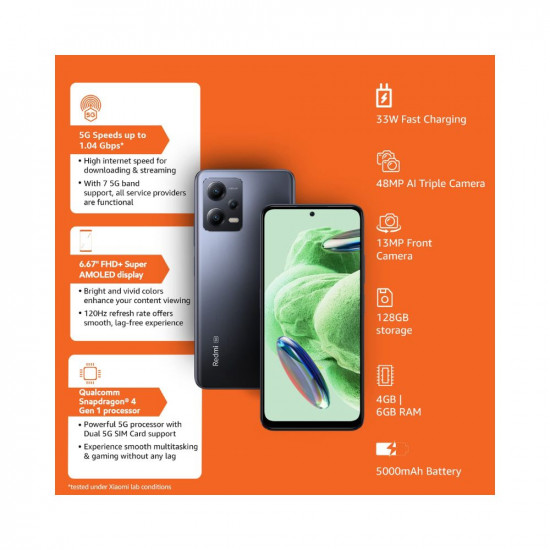 REDMI Note 12 5G Matte Black 128 GB