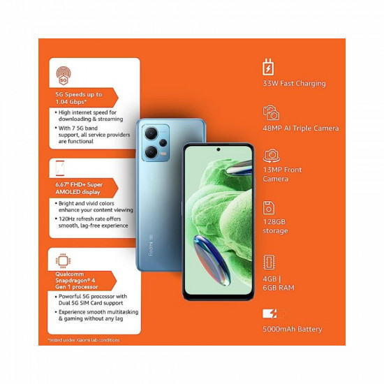 Redmi Note 12 5G Mystique Blue 6GB RAM 128GB ROM