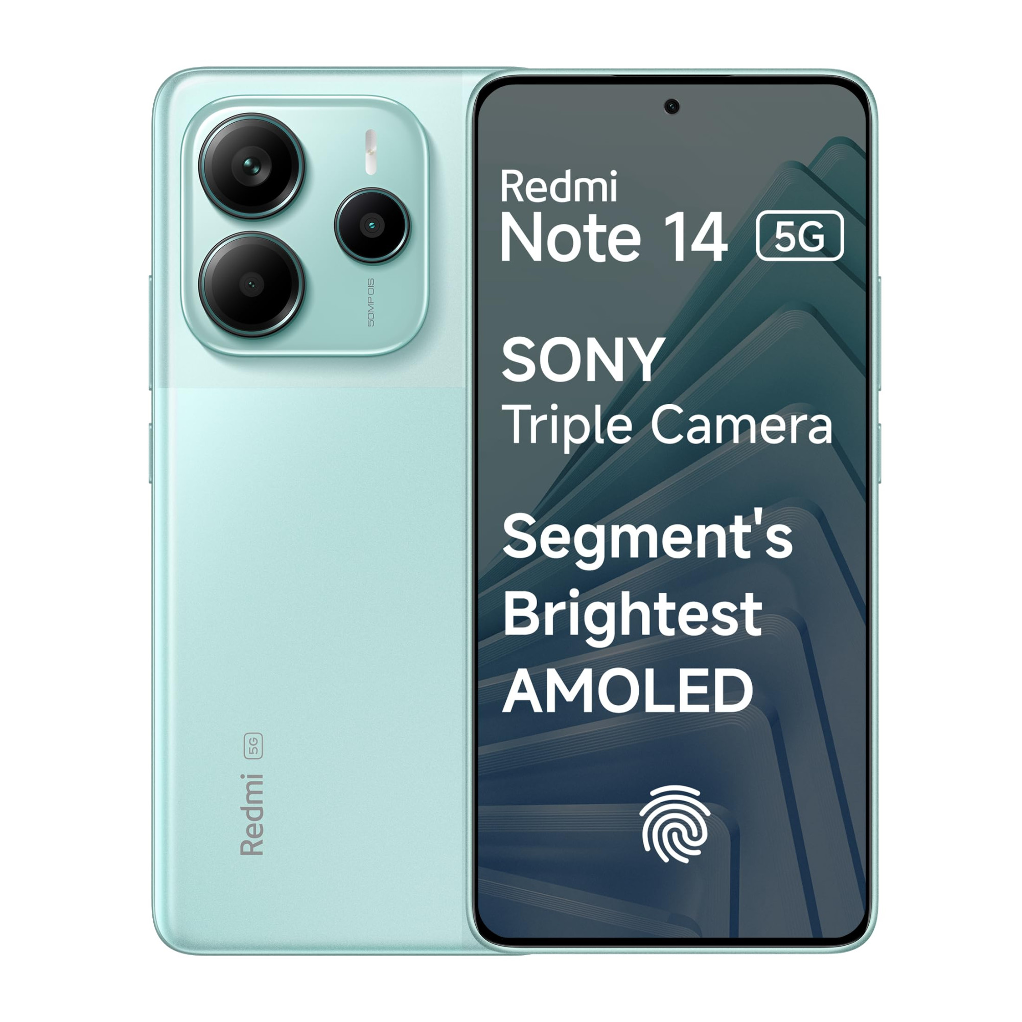 Redmi Note 14 5G Ivy Green 6GB RAM 128GB Storage  Global Debut MTK Dimensity 7025 Ultra  2100 nits Segment Brightest 120Hz AMOLED  50MP Sony LYT 600 OISEIS Triple Camera