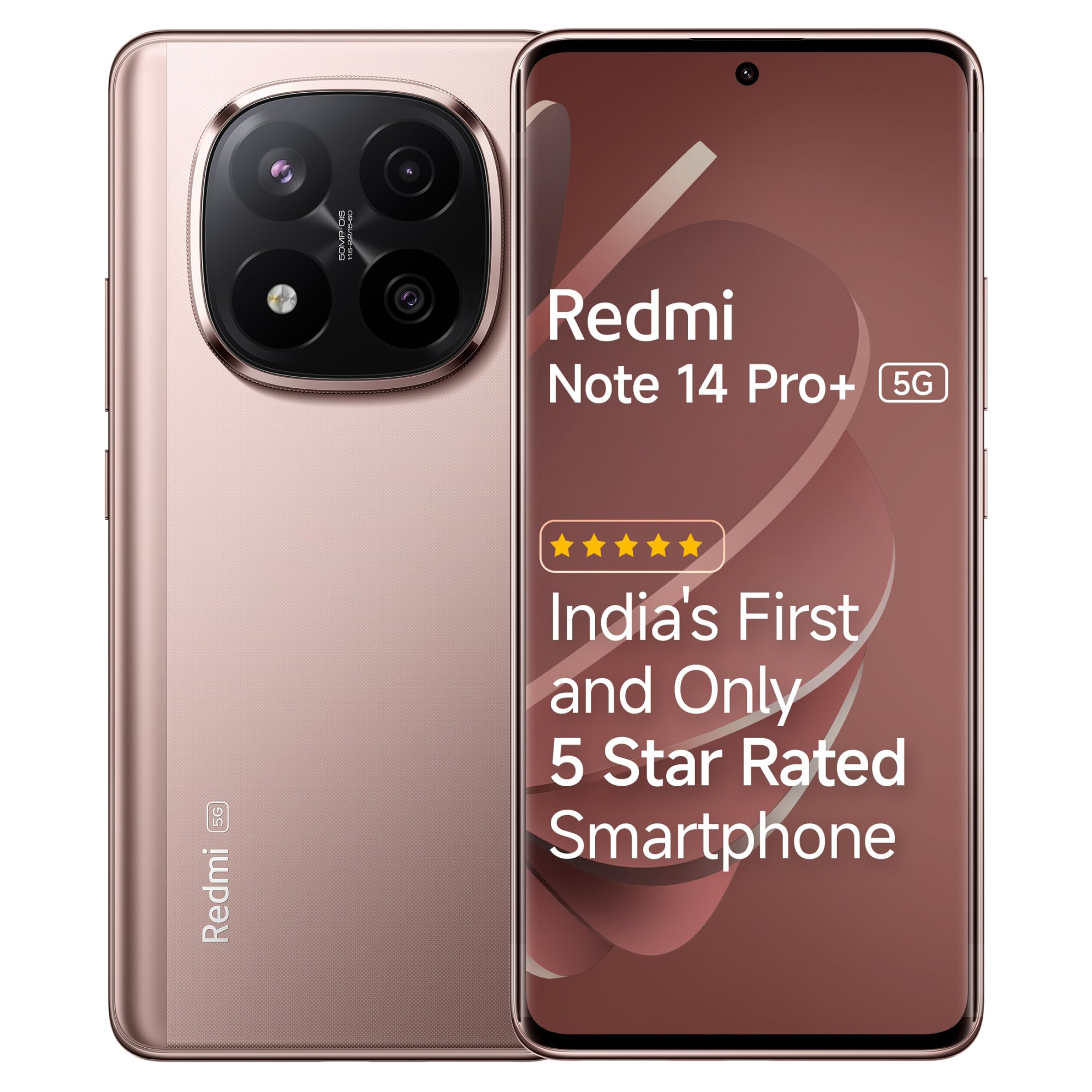 Redmi Note 14 Pro 5G Champagne Gold 8GB RAM 128GB Storage 50 MP Triple Camera with Telephoto  Corning Gorilla Glass Victus 2  IP68 IP69  SD 7s Gen 3