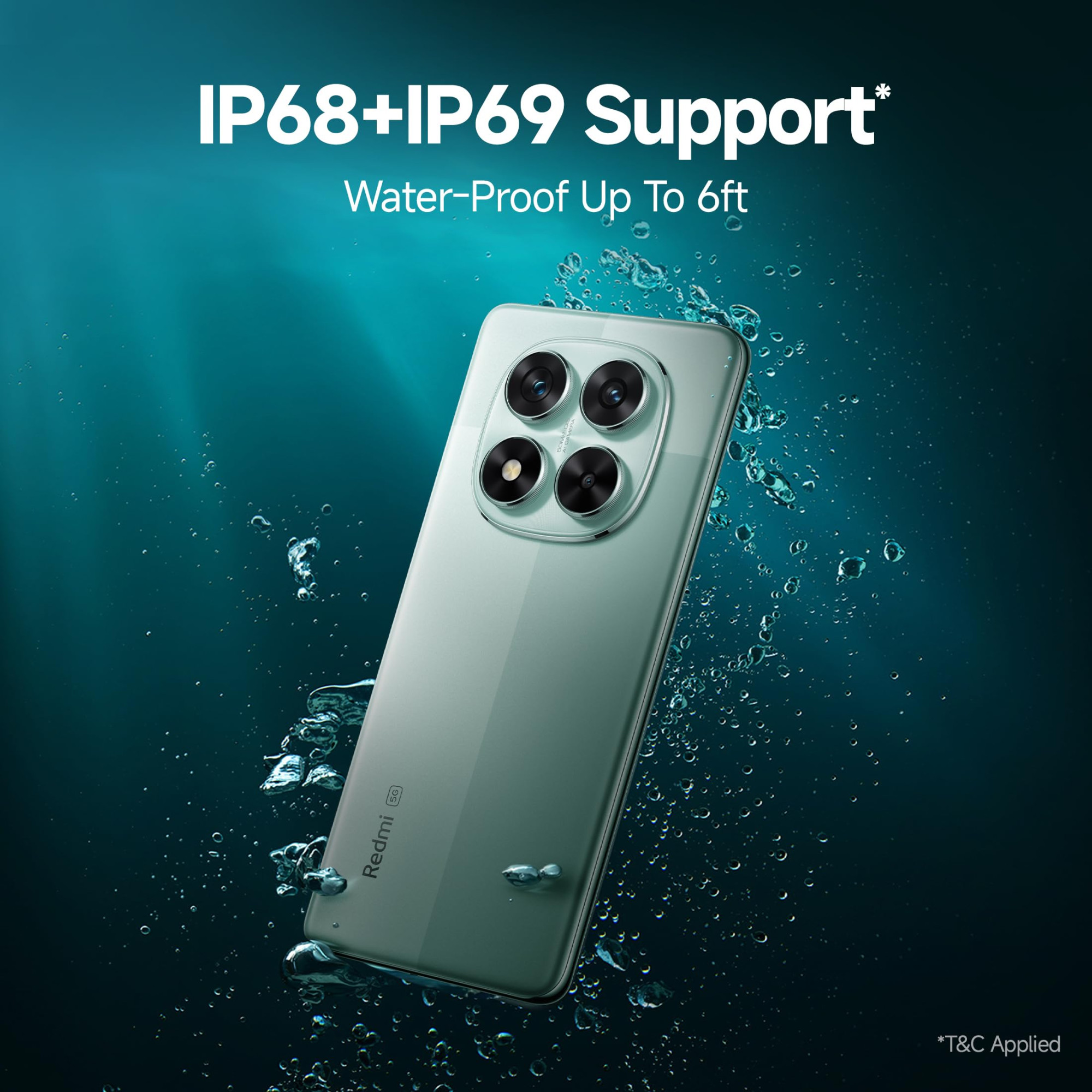 Redmi Note 14 Pro 5G Ivy Green 8GB RAM 128GB Storage 50 MP Sony Camera SetupCorning Gorilla Glass Victus 2  15K 3D Curved AMOLED  Mediatek Dimensity 7300- Ultra