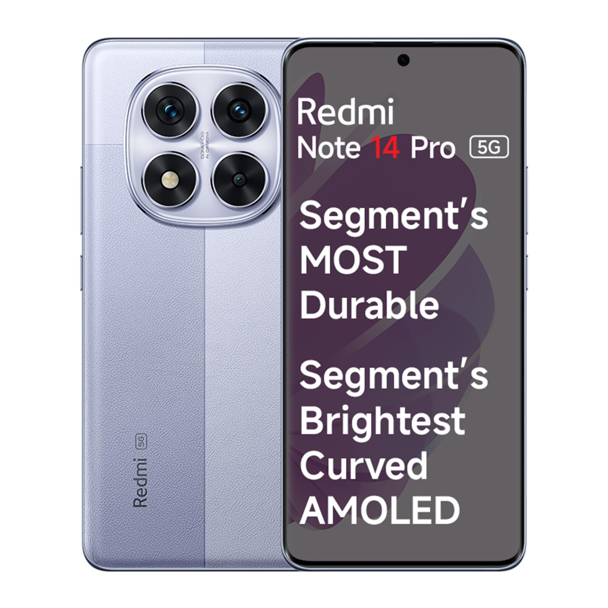 Redmi Note 14 Pro 5G Phantom Purple 8GB RAM 256GB Storage50 MP Sony Camera SetupCorning Gorilla Glass Victus 2  15K 3D Curved AMOLED  Mediatek Dimensity 7300- Ultra