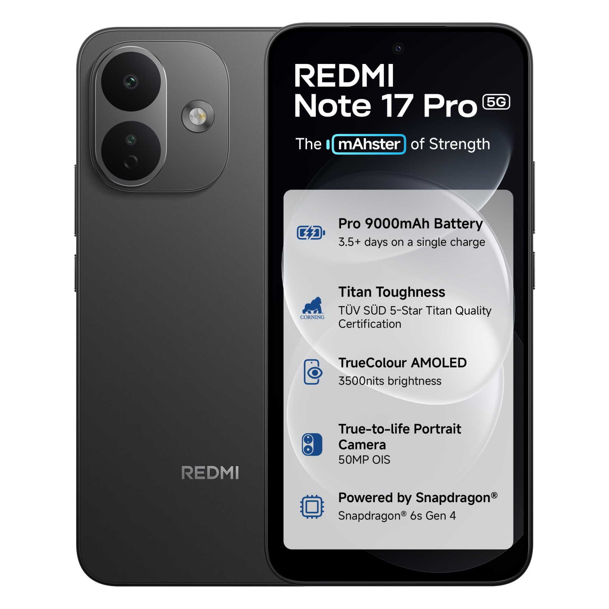 Redmi Note 17 Pro 5G 8 GB RAM 256GB Storage Stealth Black