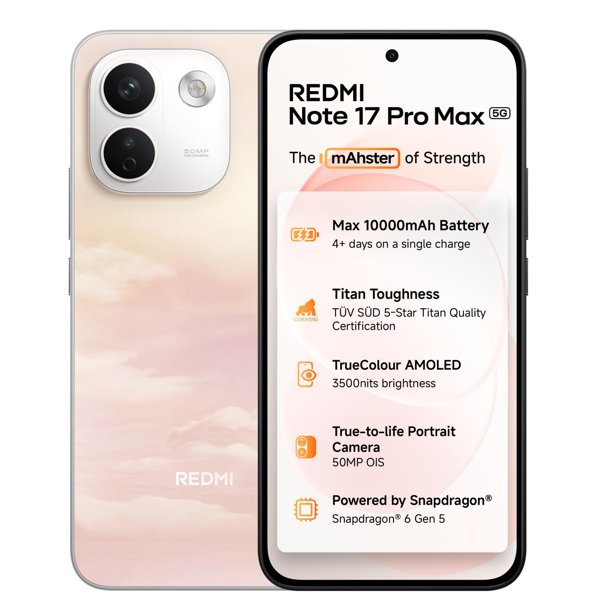 Redmi Note 17 Pro Max 5G 8 GB RAM 256GB Storage Secret Sunrise
