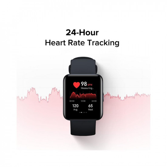 Redmi Watch 2 Lite - Multi-System Standalone GPS, 3.94 cm Large HD Edge Display, Continuous SpO2, Stress & Sleep Monitoring, 24x7 HR, 5ATM, 120+ Watch Faces, 100+ Sports Modes, Women’s Health, Black