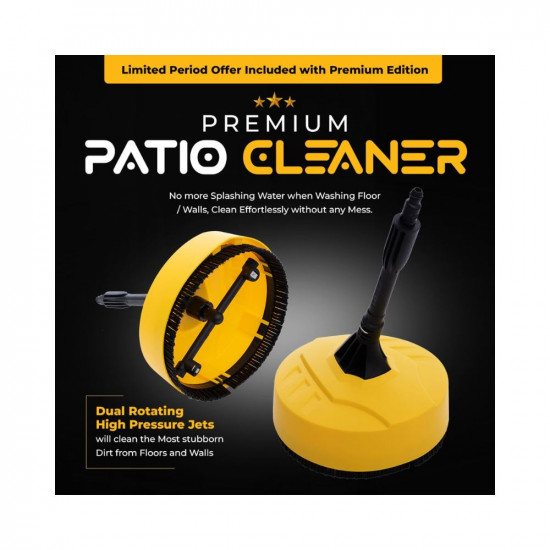 ResQTech PW-108 2200 Watt 170 Bar High Pressure Washer - 3 Year Warranty - Patio Cleaner - Foam Cannon - 90 Degree Nozzle - Rotary Turbo Nozzle - 7 m Hose Pipe /10 m Power Cord - Copper Winding - ( Premium Edition )