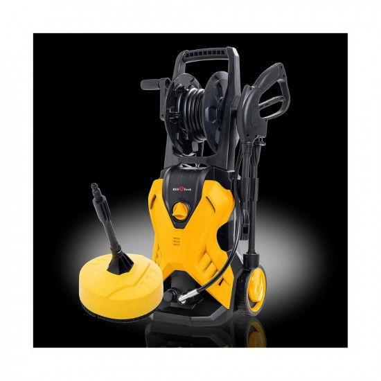 ResQTech PW-108 2200 Watt 170 Bar High Pressure Washer - 3 Year Warranty - Patio Cleaner - Foam Cannon - 90 Degree Nozzle - Rotary Turbo Nozzle - 7 m Hose Pipe /10 m Power Cord - Copper Winding - ( Premium Edition )
