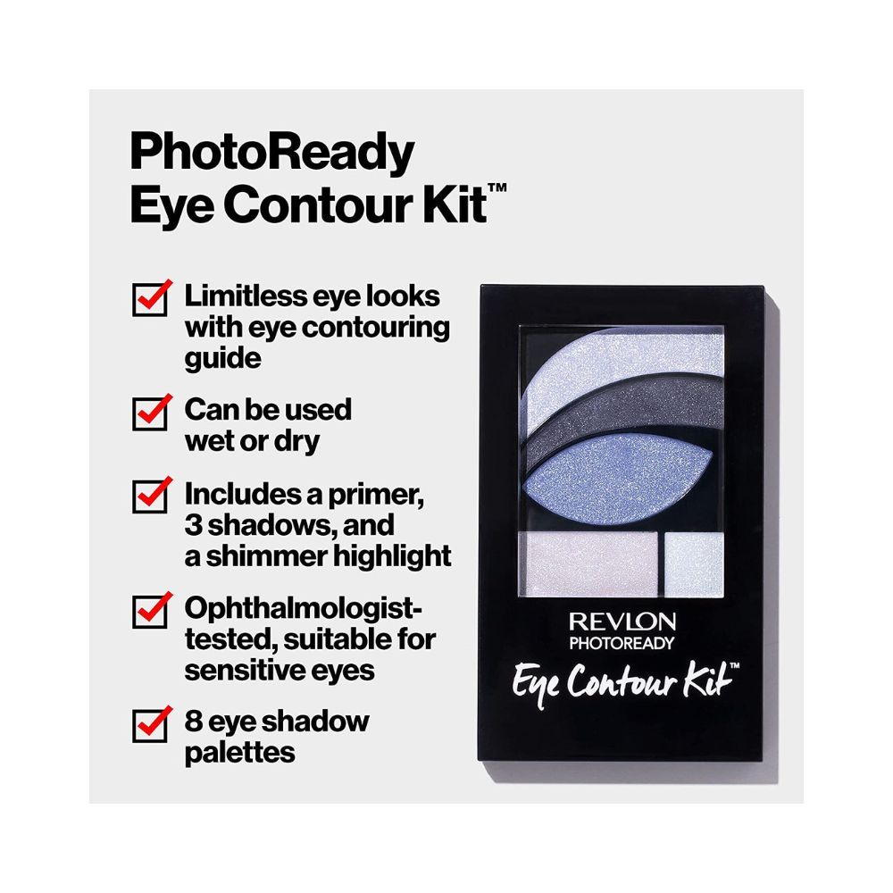 Revlon PhotoReady Eye Contour Kit, Eyeshadow Palette with 5 Wet/Dry Shades