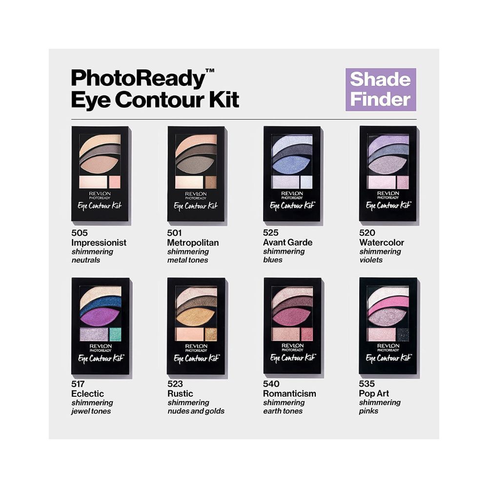 Revlon PhotoReady Eye Contour Kit, Eyeshadow Palette with 5 Wet/Dry Shades