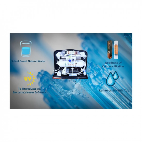 R.k. Aqua Fresh India Swift Plus Ultra Alakline+Copper 12ltrs 14Stage Advanced Protection (Ro+Uv+Uf+Copper+Alkaline+Tds Adjuster) Technology Ro Water Purifier