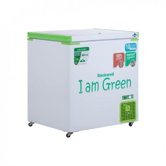 Rockwell 209 Ltr 5 Star Single Door Convertible GREEN Deep Freezer-GFR250SDUC (10 yr Warranty on body,Upto 53% Power Saving,100% copper coil)